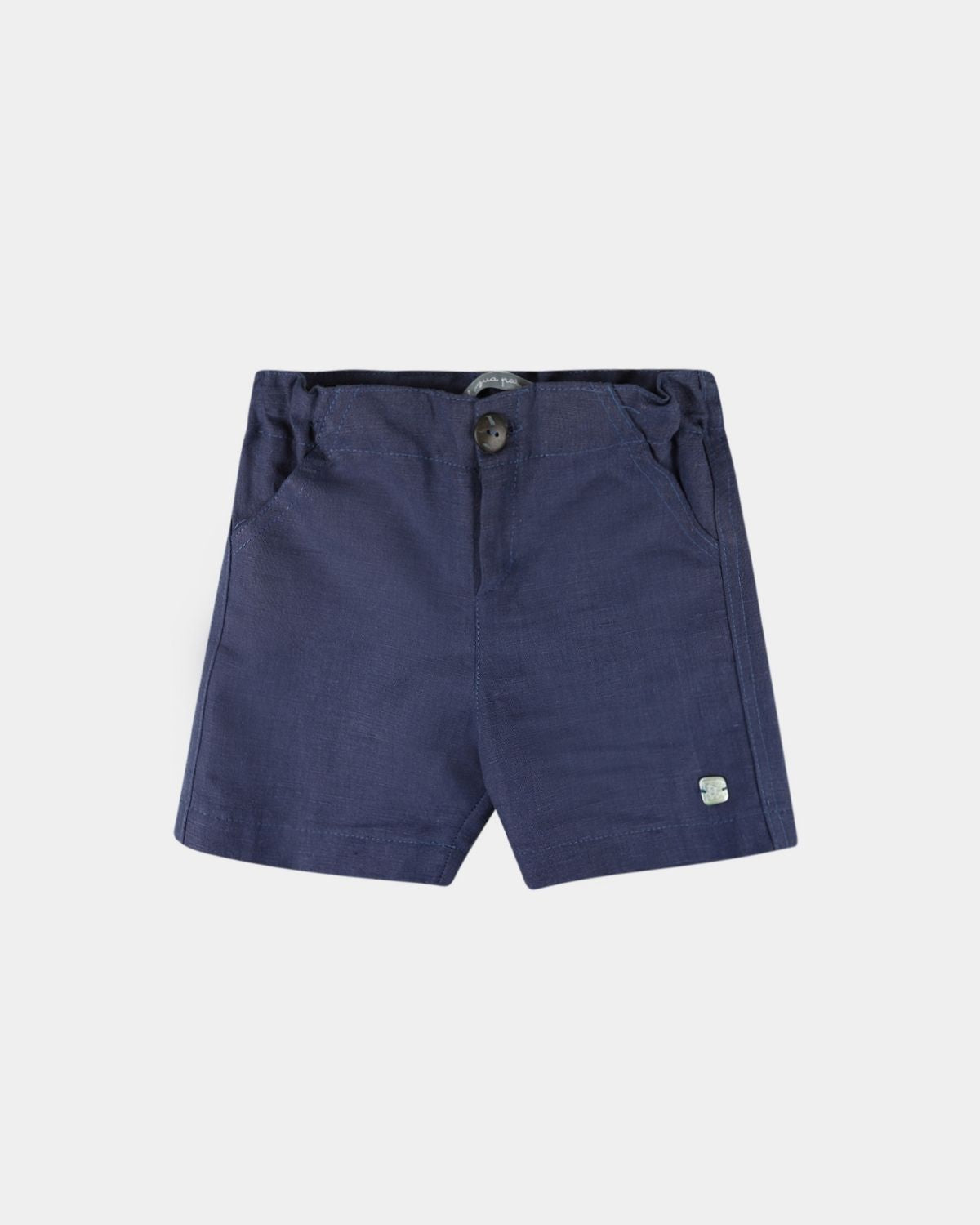 BLUE LINEN SHORTS