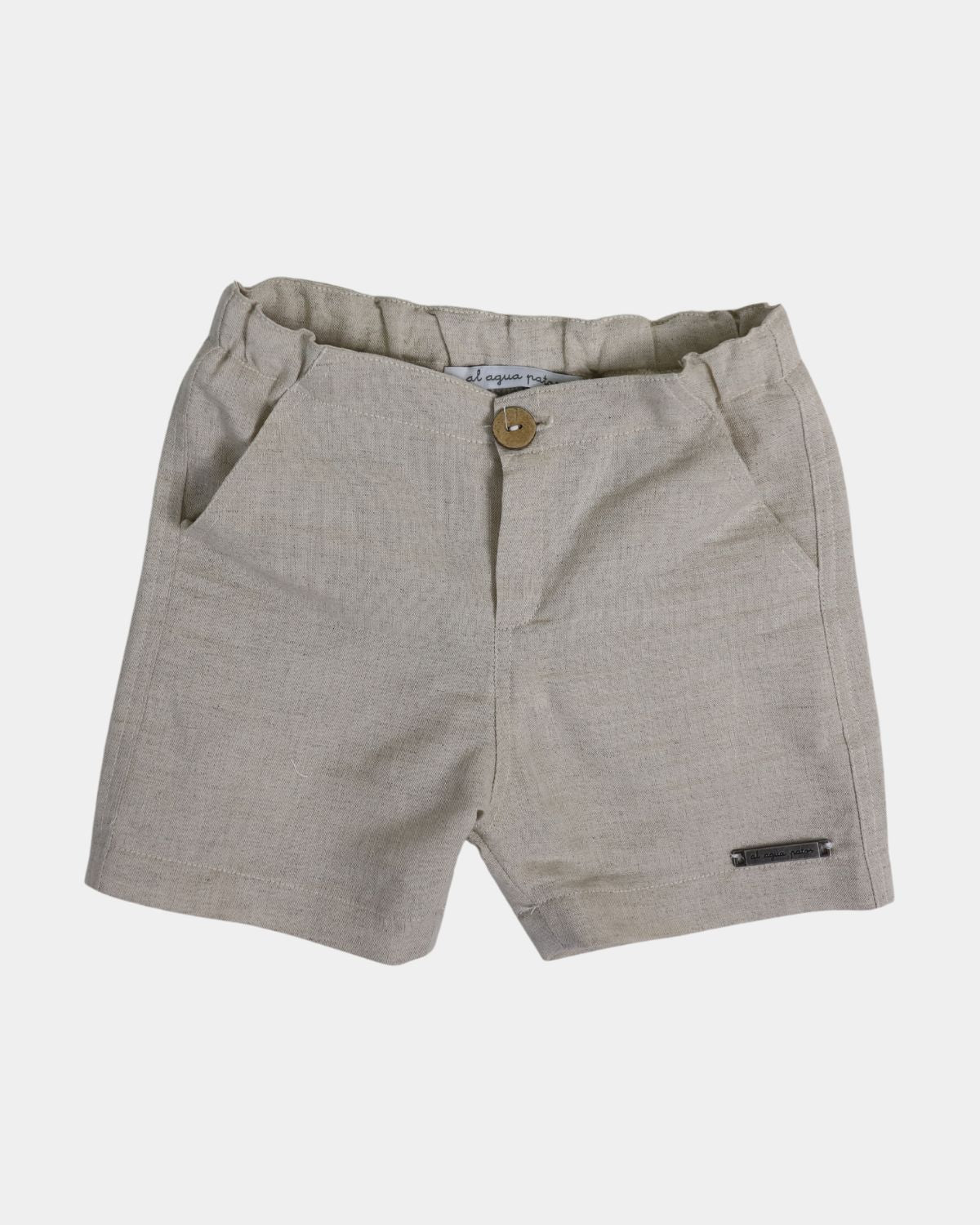 NATURAL LINEN SHORTS