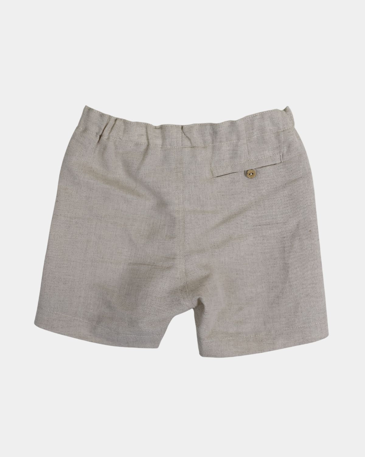 NATURAL LINEN SHORTS