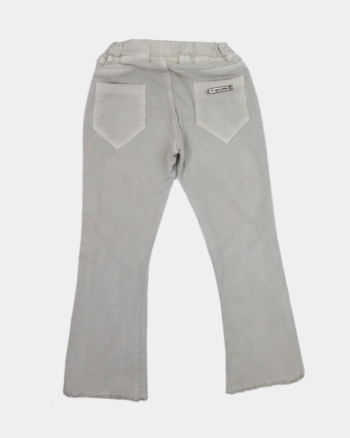 PANTALONI A CAMPANA IN VELLUTO A COSTE CON PERLE