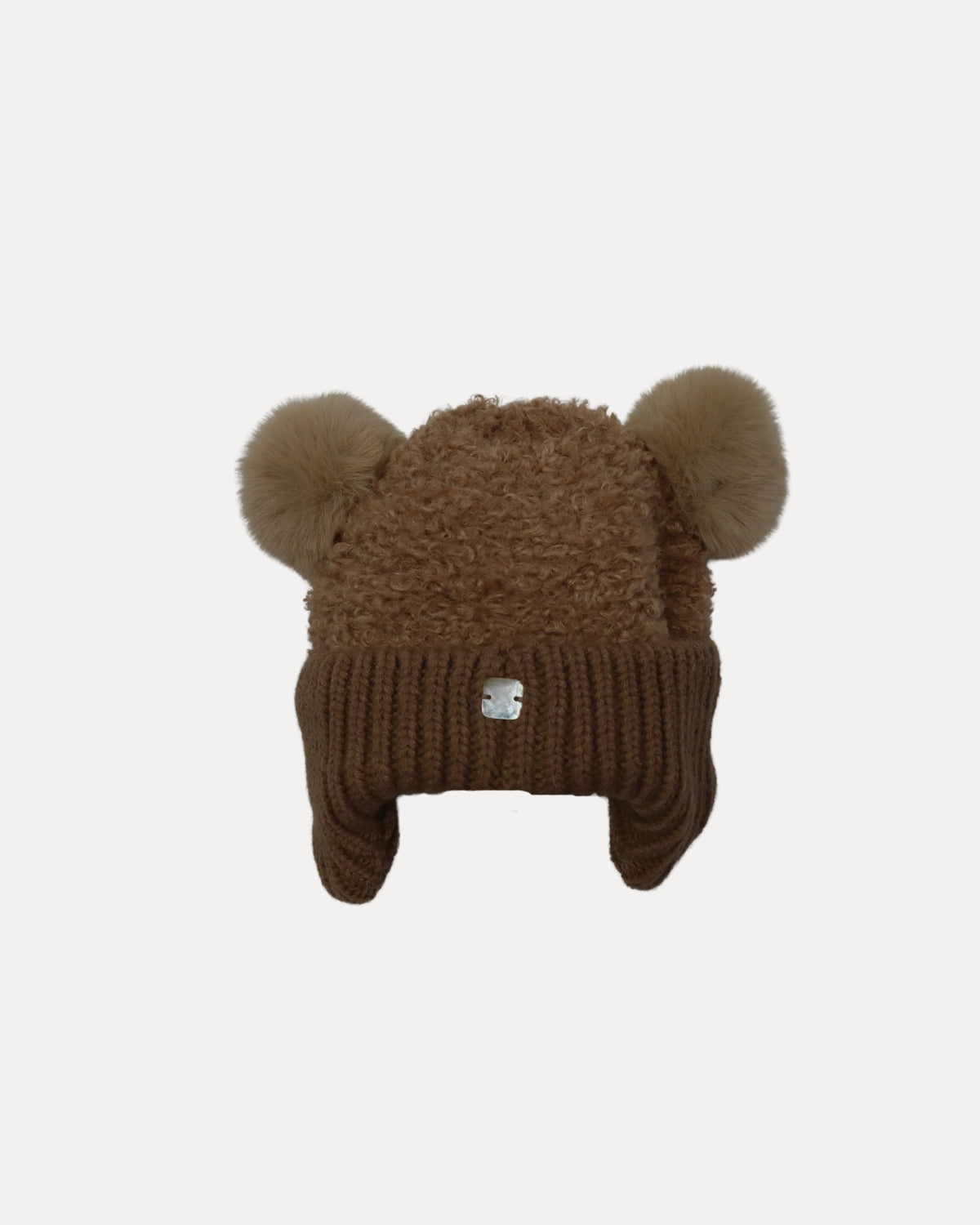 CAMEL TEDDY BEAR POMPOM HAT