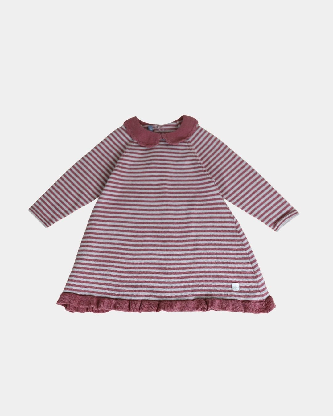 VESTIDO RAYAS TEJA