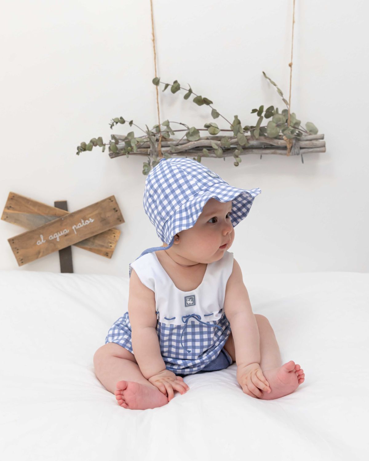 COSTUME DA BAGNO PER NEONATI A QUADRETTI