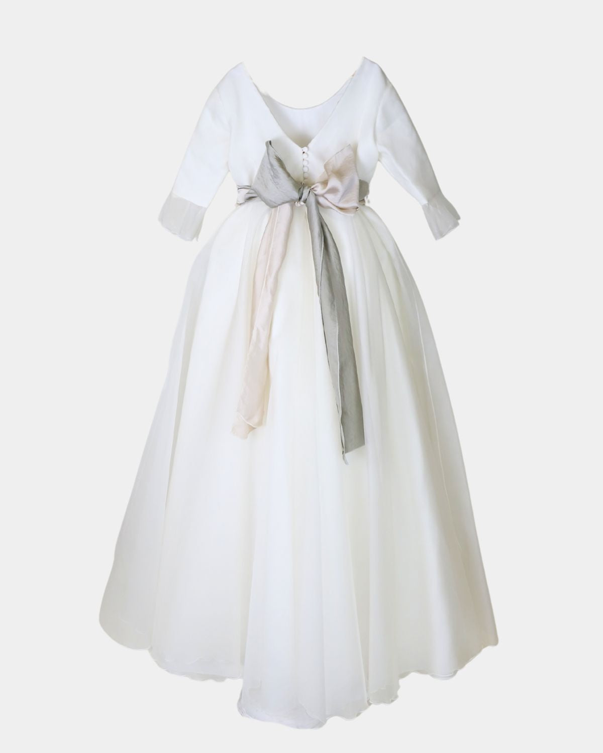 VESTIDO DE CAPA EN CREP SEDA MANGA MEDIA