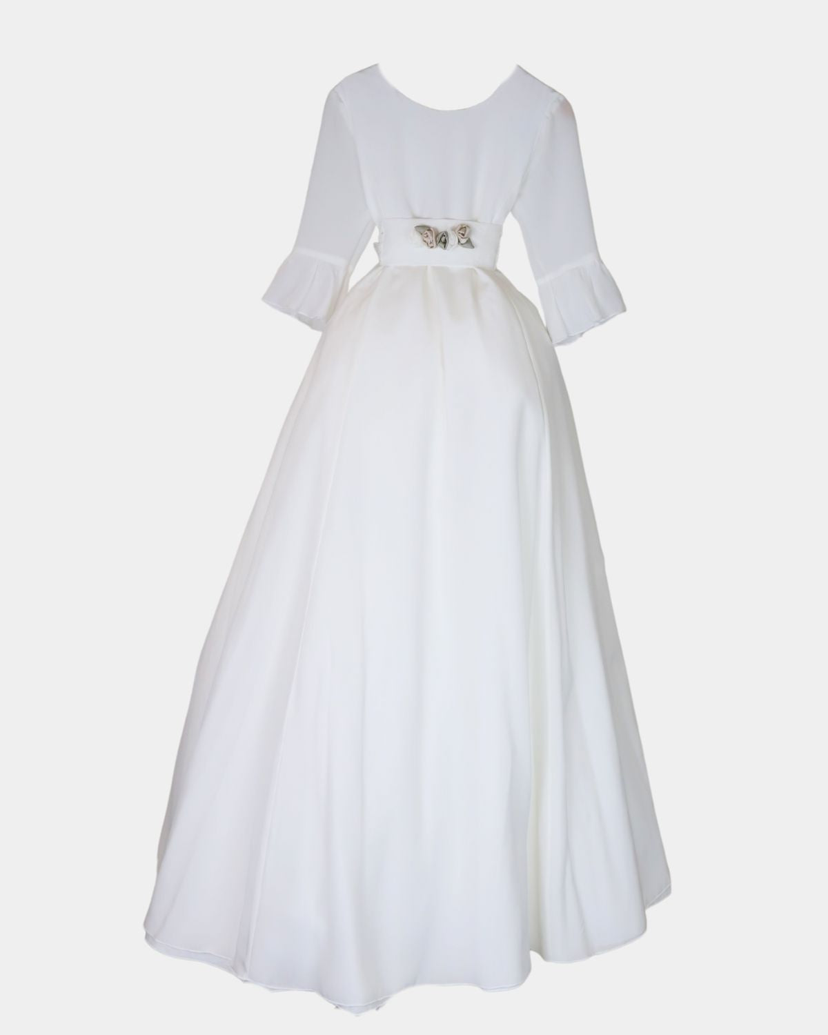 VESTIDO EVASÉ CREP SEDA MANGA MEDIA