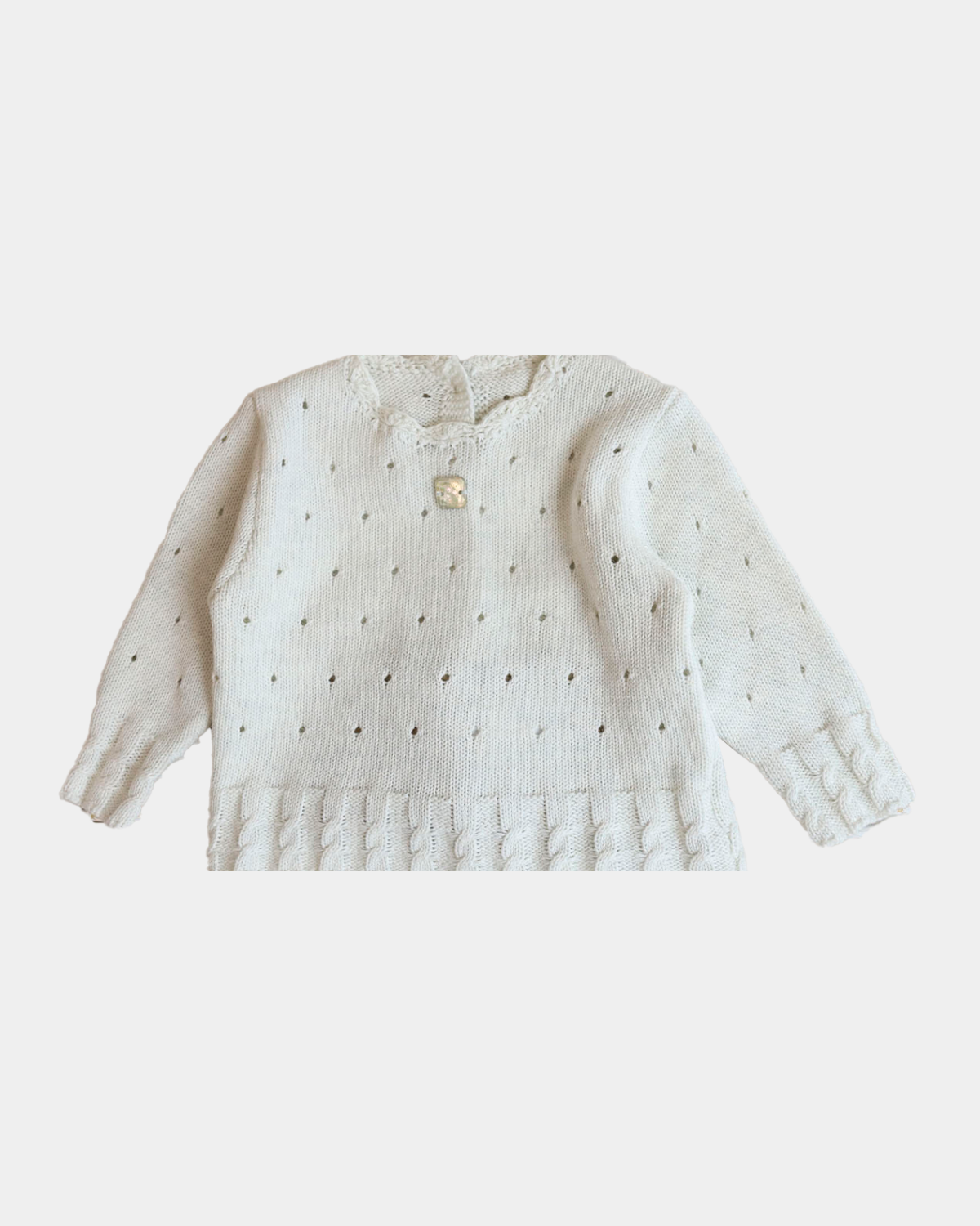 MAGLIA RICAMATA Ecru
