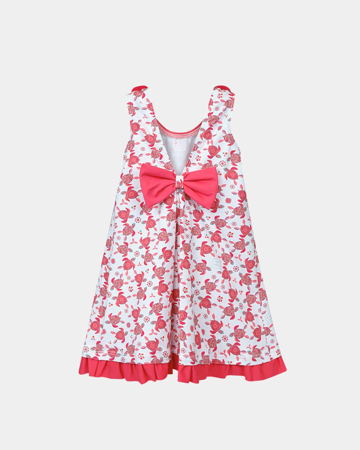 VESTIDO LYCRA TORTUGAS ROJA