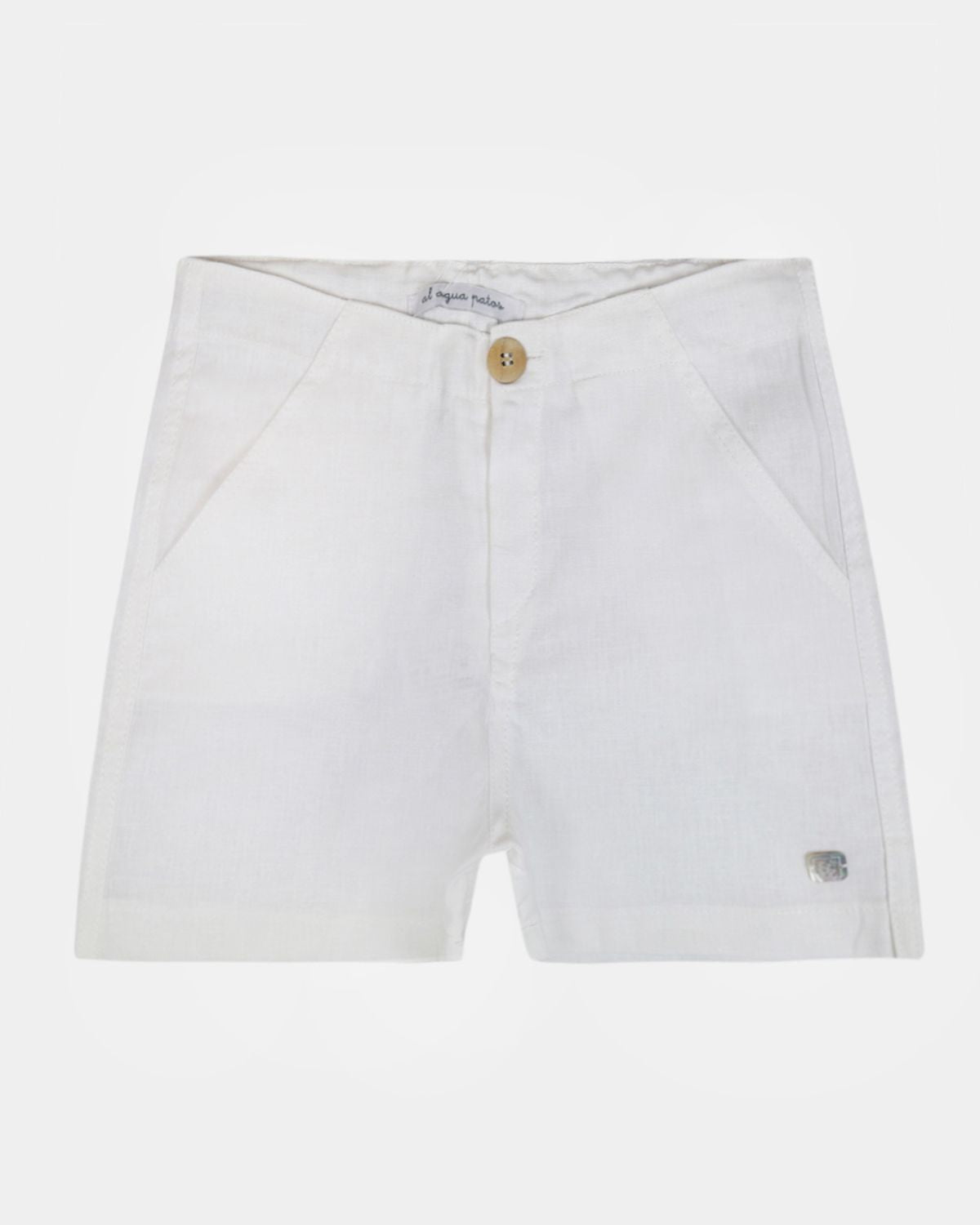 WHITE LINEN SHORTS