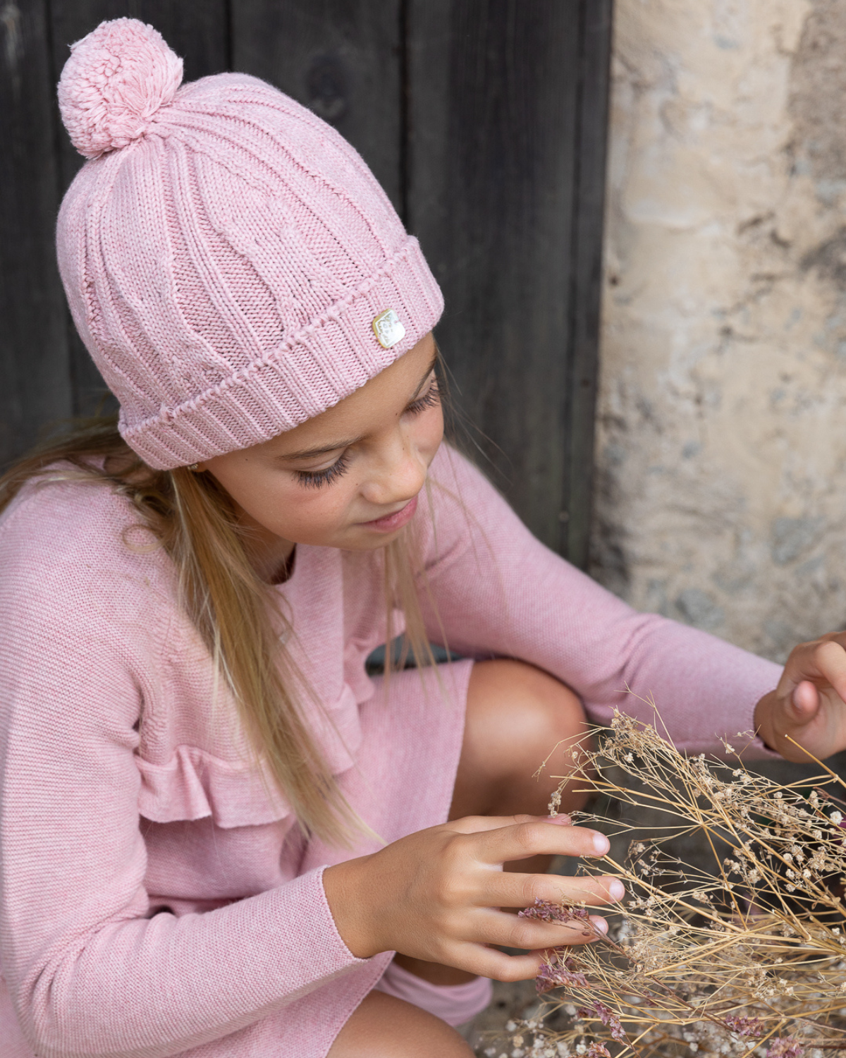 PINK BRAID HAT