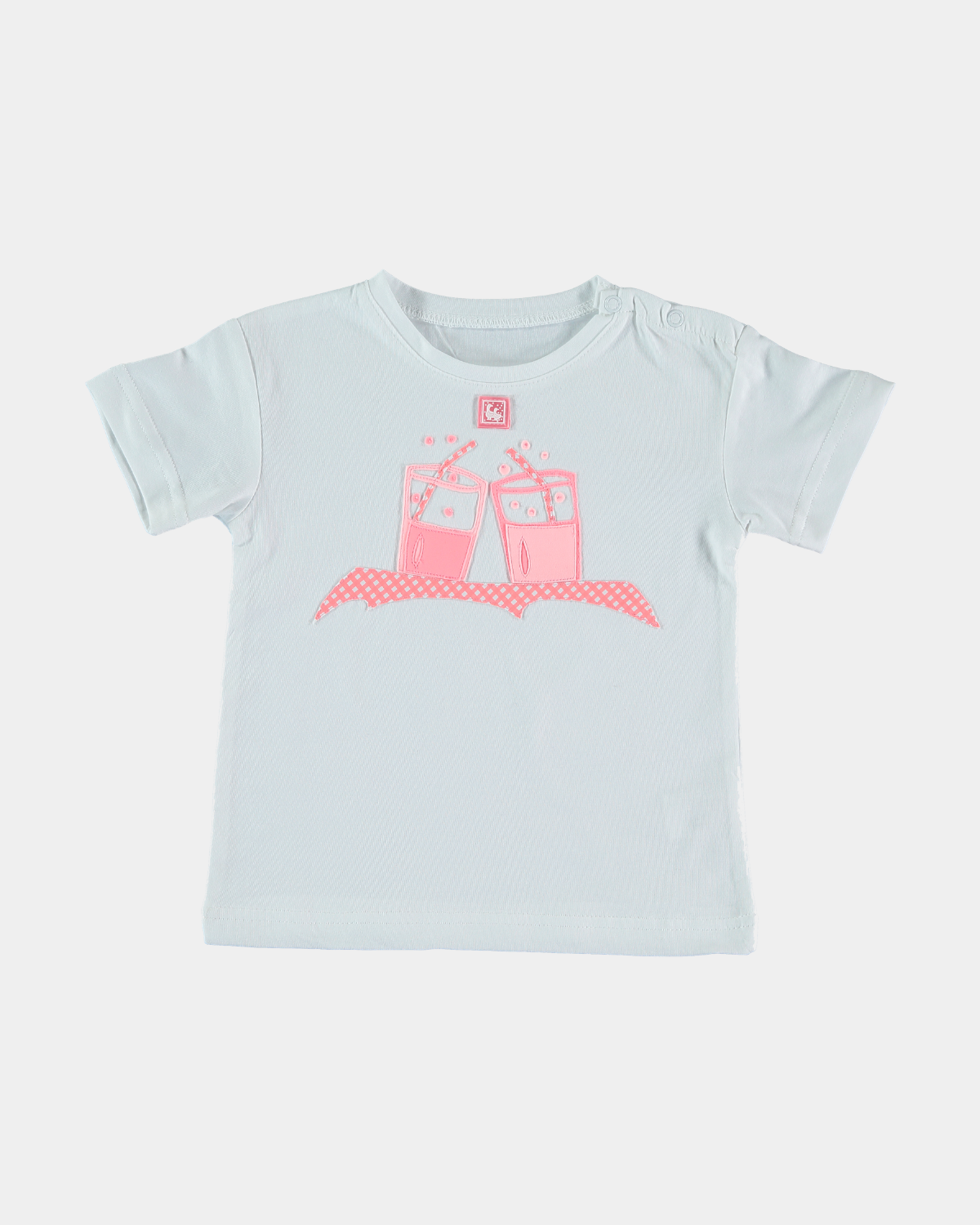 CAMISETA NIÑO VICHY CORAL