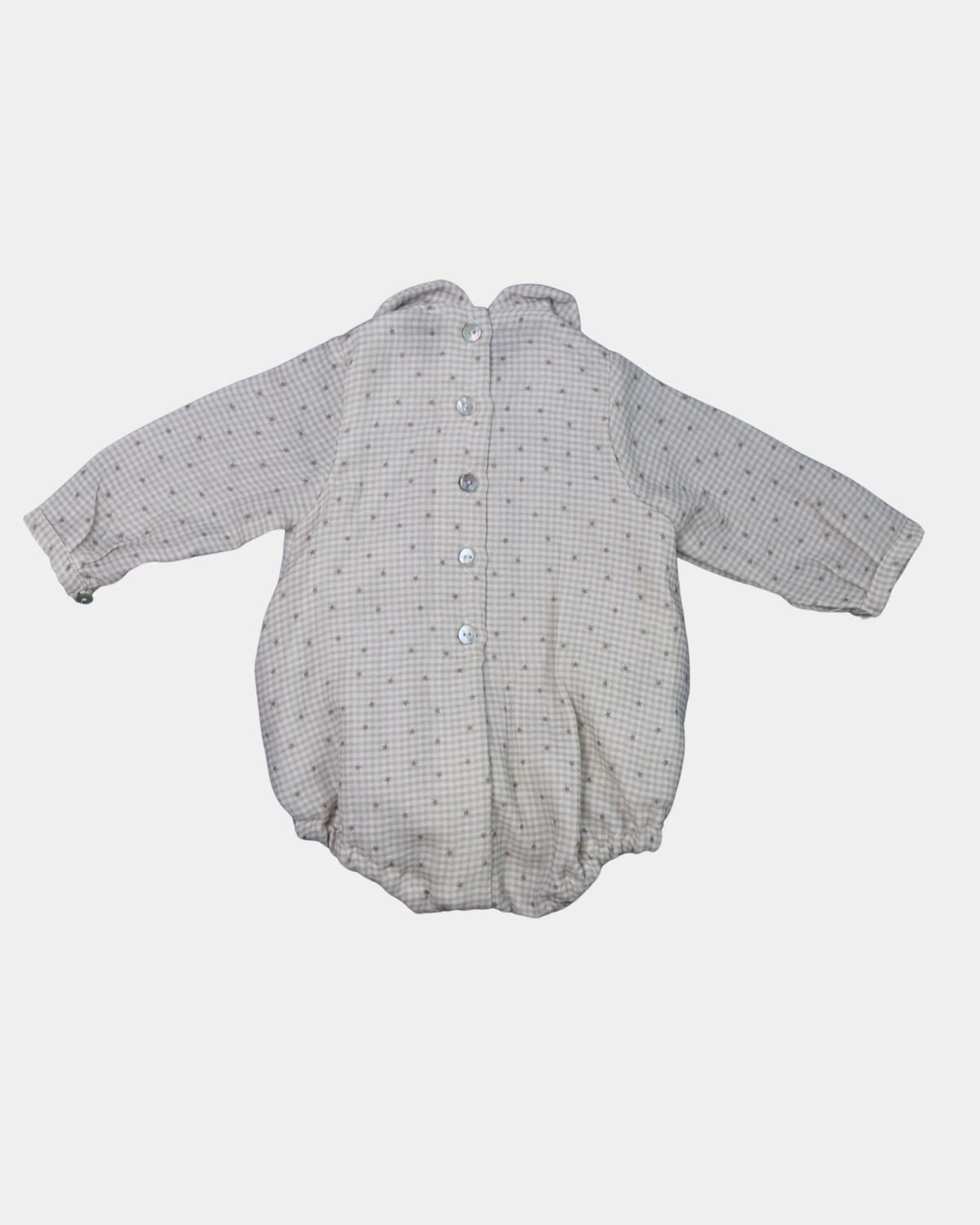 BLUSA/BODY VICHY BEIG ESTRELLITA