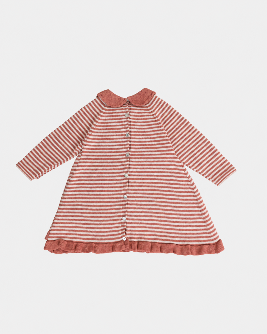 VESTIDO RAYAS TEJA
