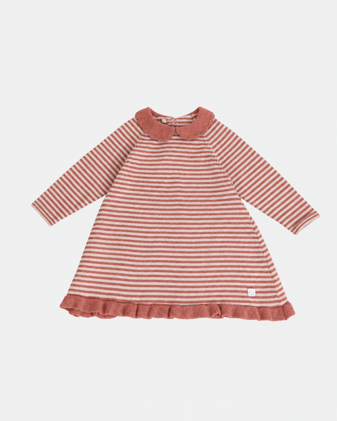 VESTIDO RAYAS TEJA