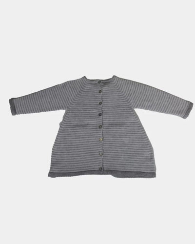 PEARL-WHITE STRIPED DRESS