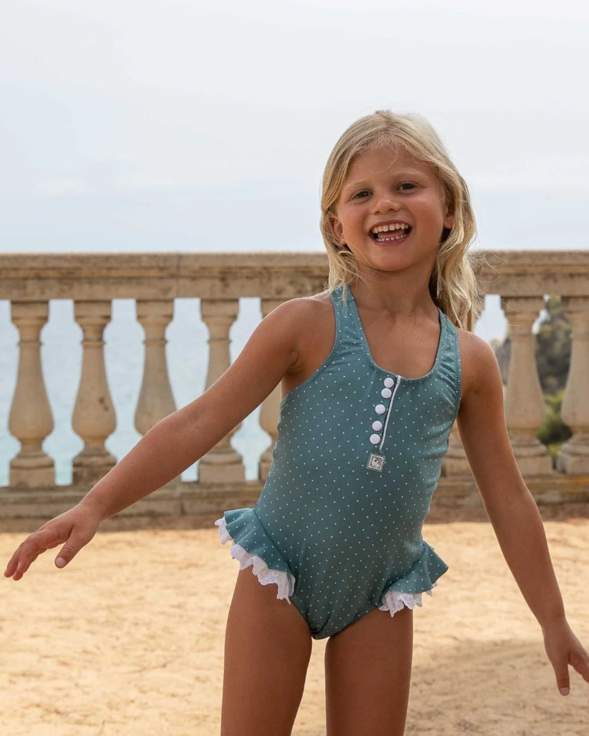 POLKA DOT LYCRA SWIMSUIT