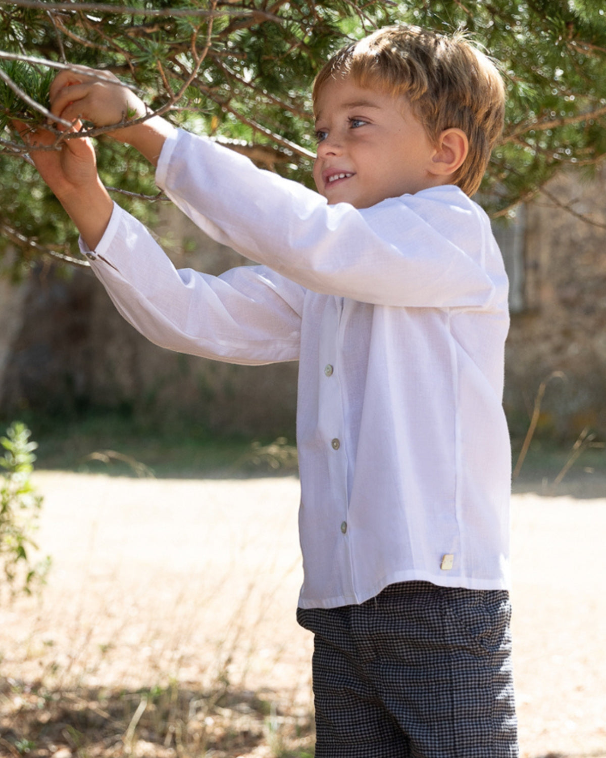 CAMISA CUADRITO BLANCO