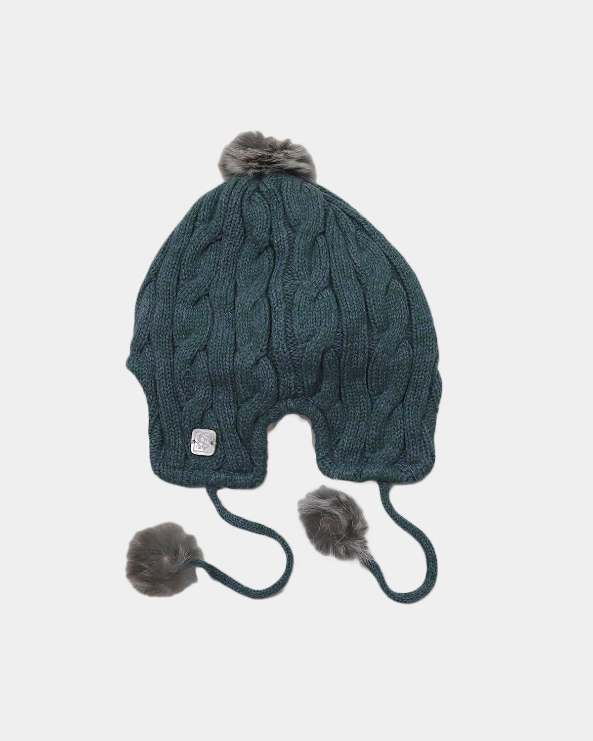 GORRO TRENZAS PIEL VERDE