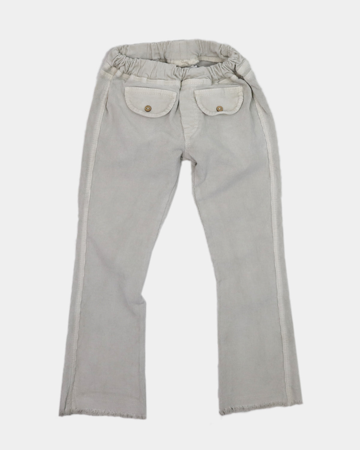 PANTALONI A CAMPANA IN VELLUTO A COSTE CON PERLE