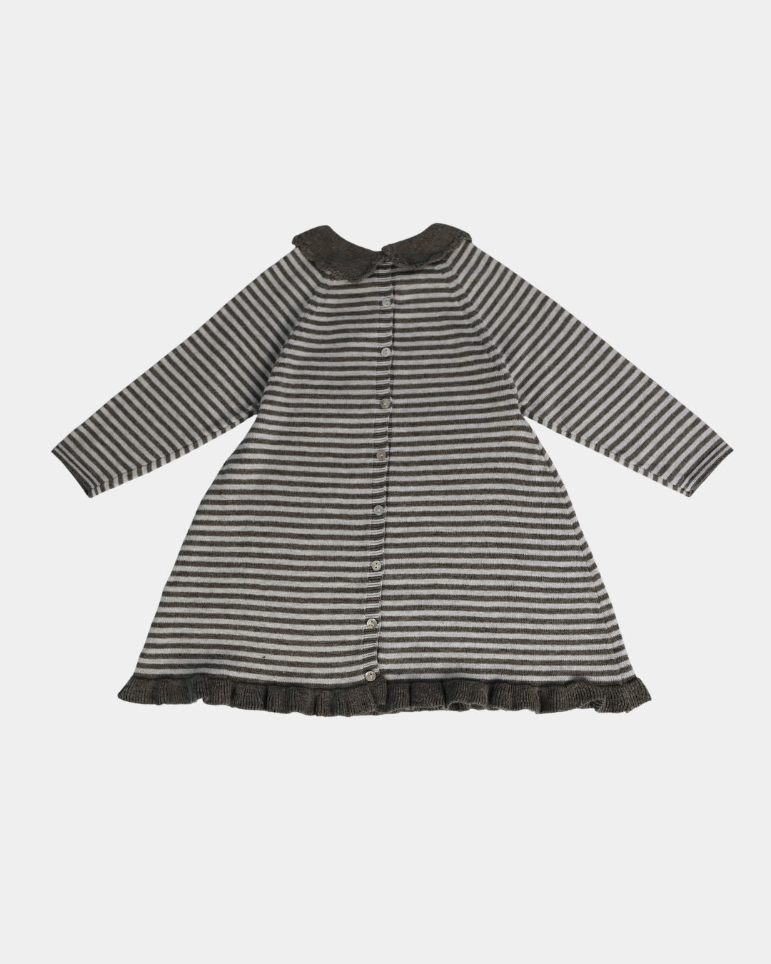 VESTIDO RAYAS CAQUI