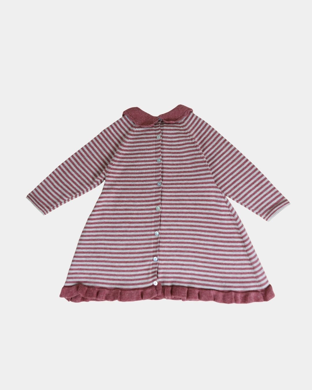 VESTIDO RAYAS TEJA