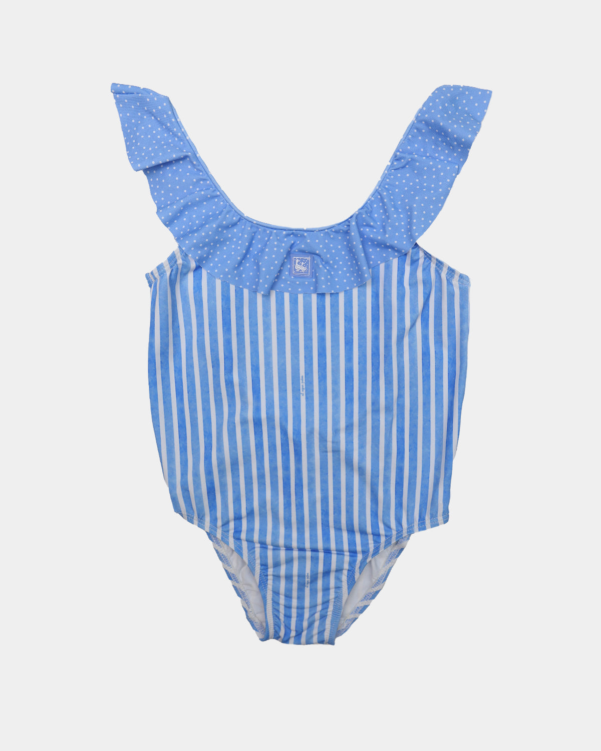 RUFFLE STRIPED SWIMSUIT