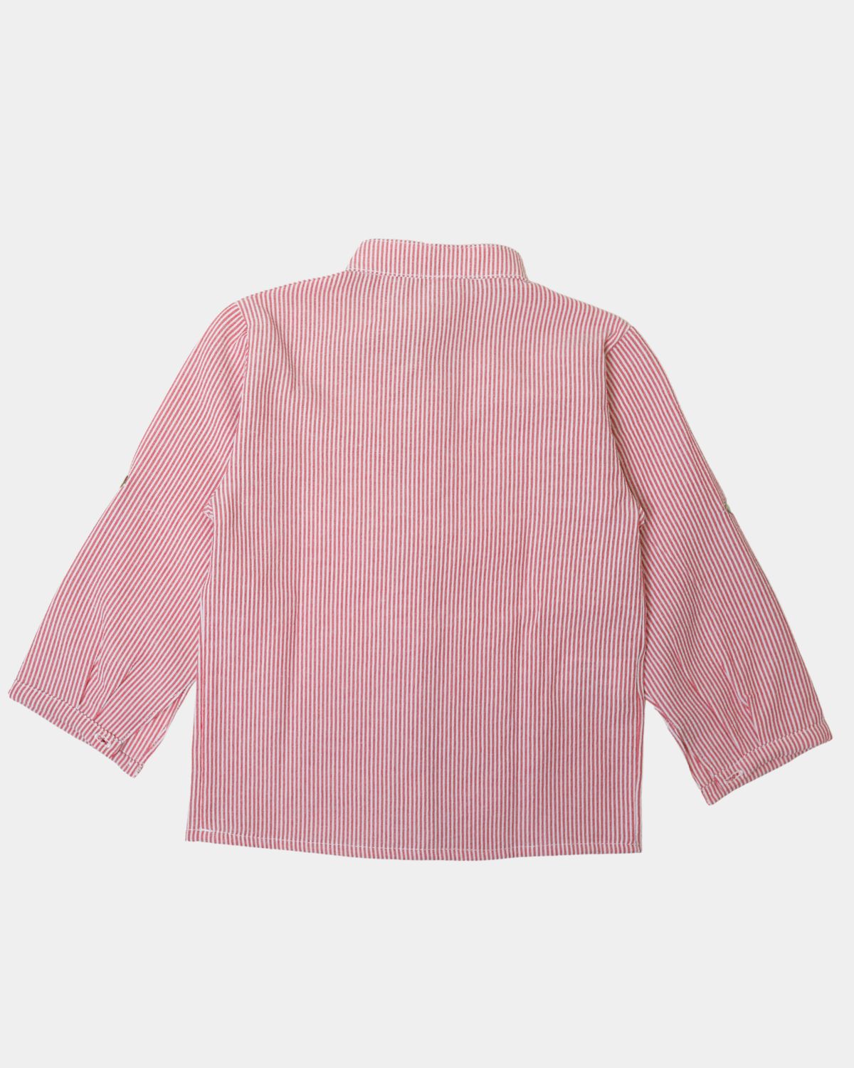 MAO COLLAR SHIRT L/S RED