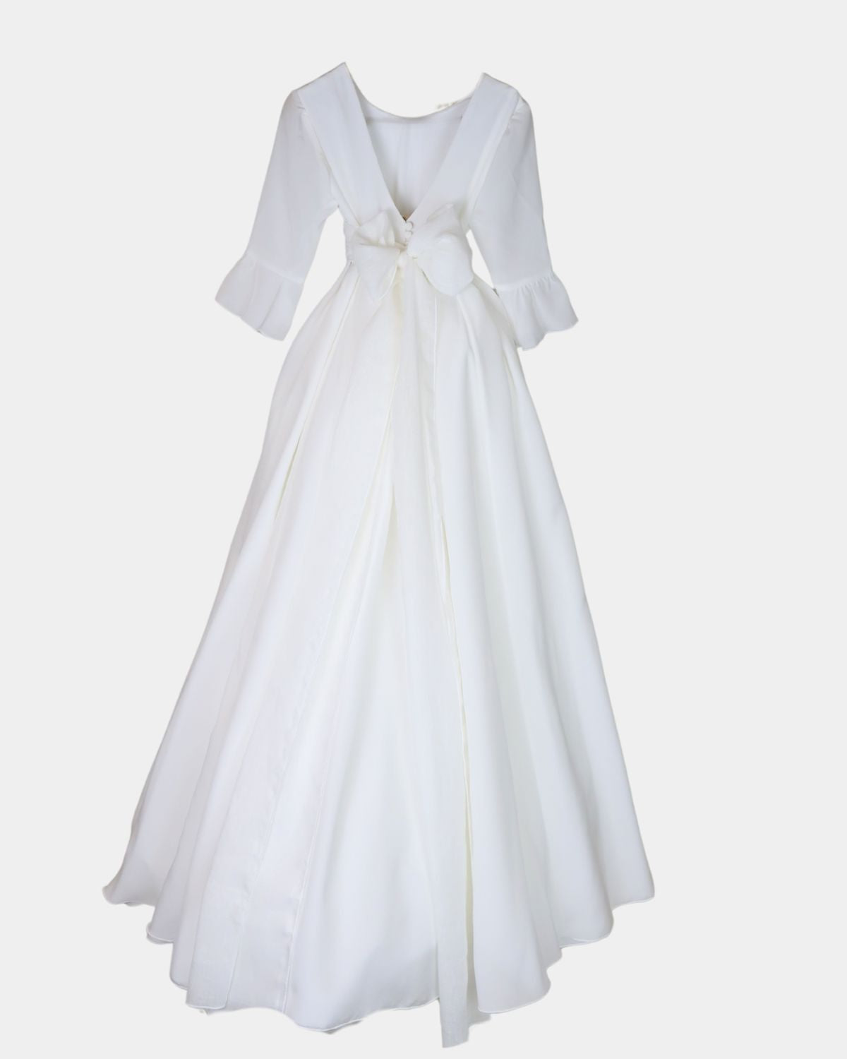 VESTIDO EVASÉ CREP SEDA MANGA MEDIA