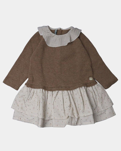 VESTIDO ALEX VICHY BEIG ESTRELLITA