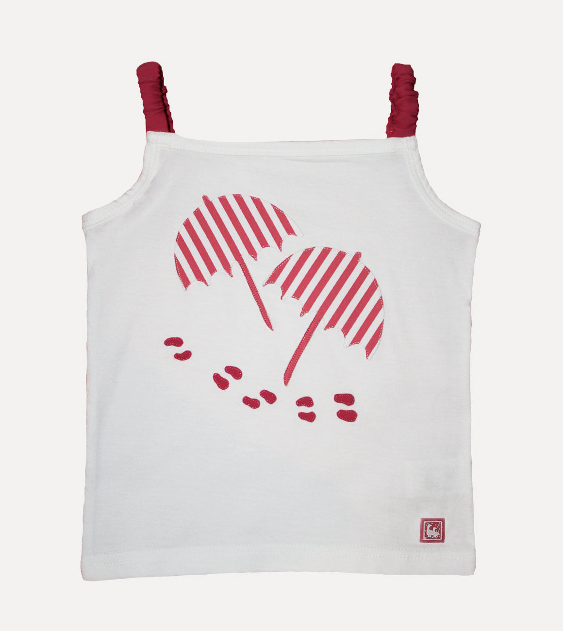 CAMISETA TIRANTES RAYA ROJA