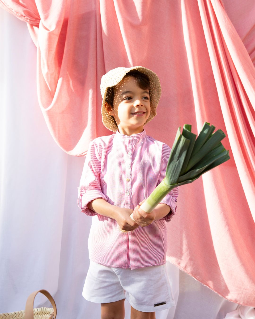 MAO COLLAR SHIRT L/S RED