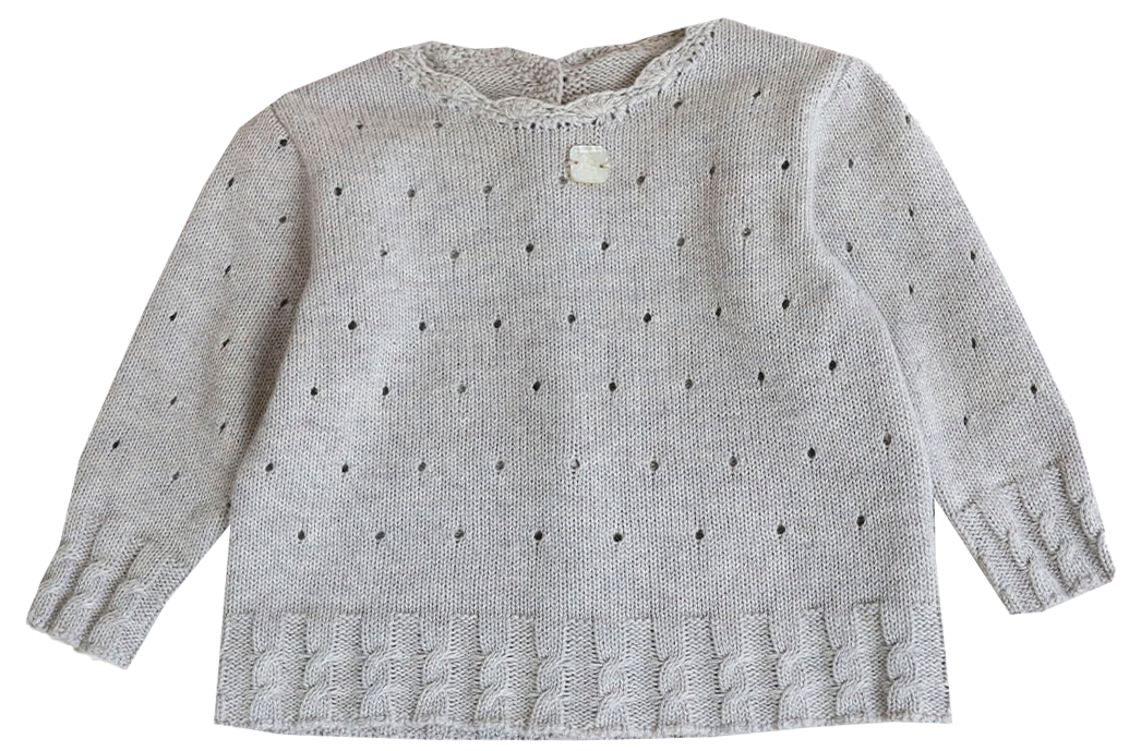 BEIG EMBROIDERED SWEATER