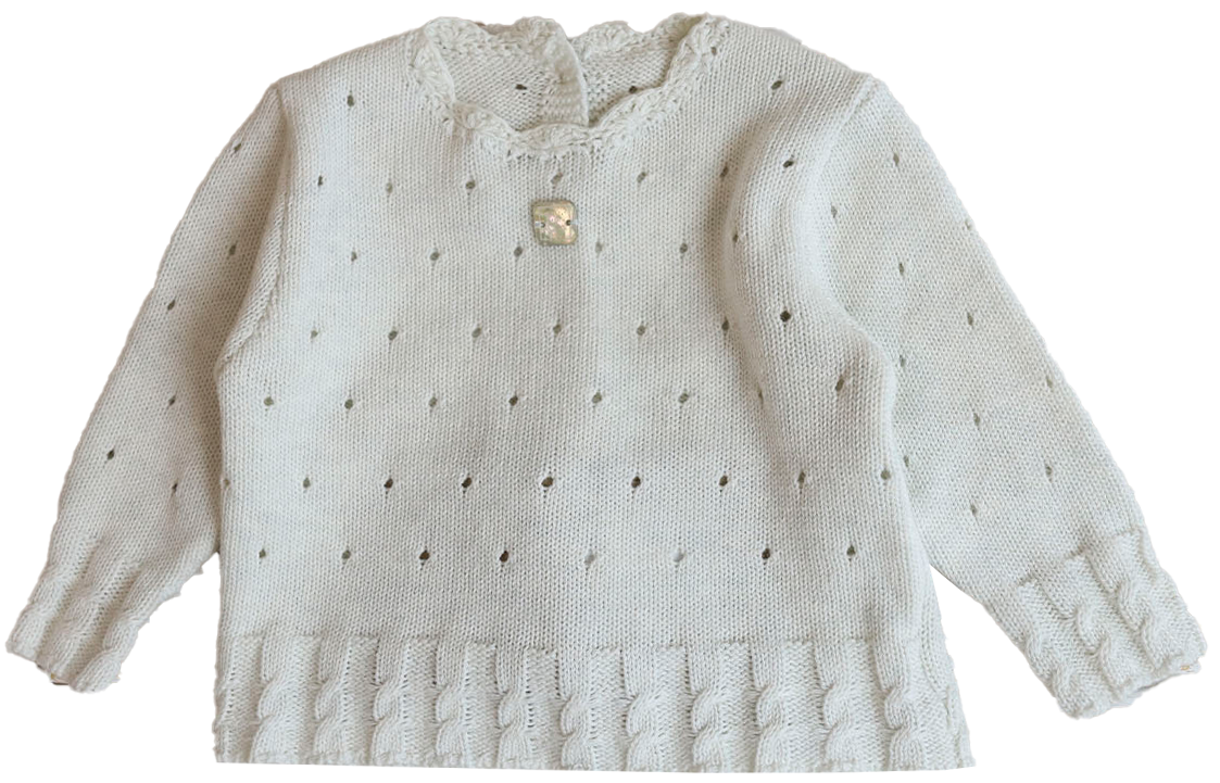 Ecru EMBROIDERED SWEATER