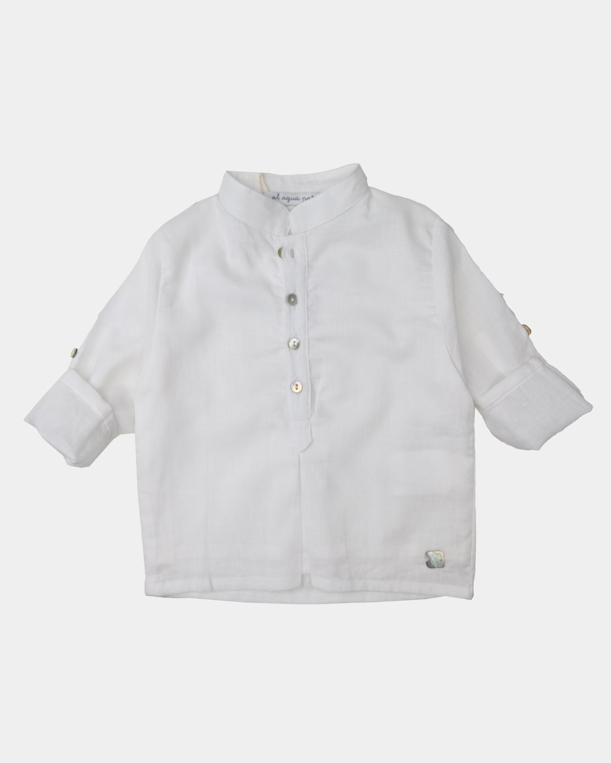 CAMISA MAO M/L LINO BLANCO