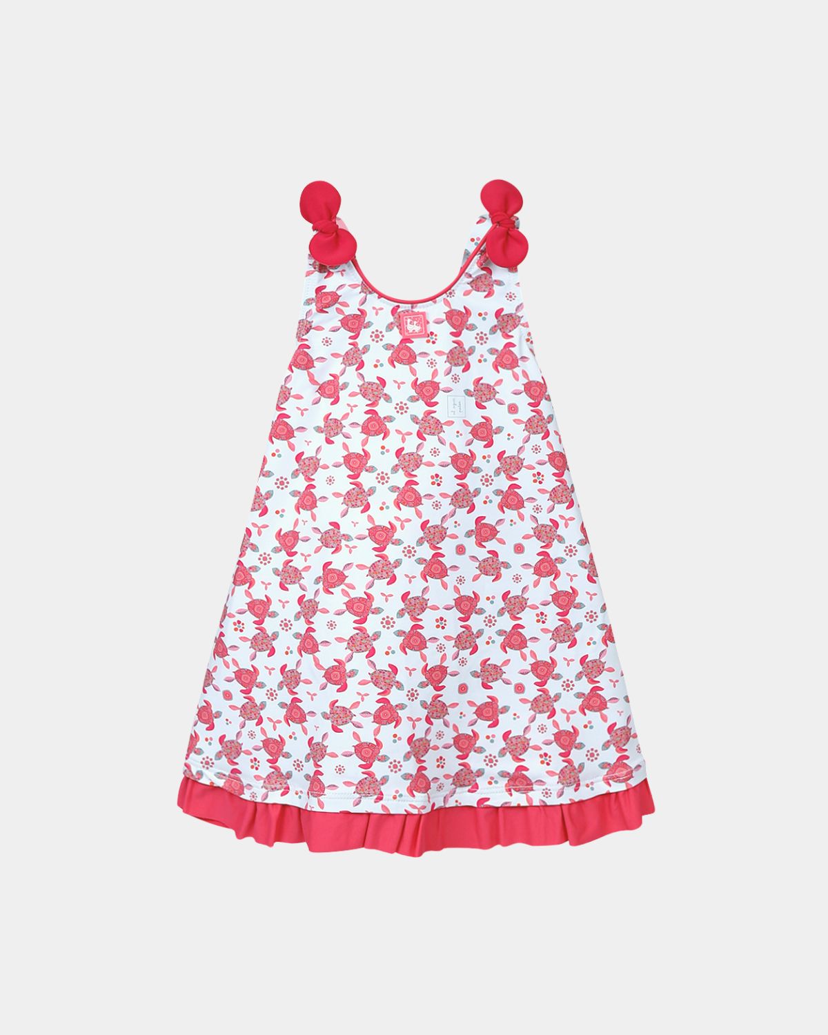 VESTIDO LYCRA TORTUGAS ROJA