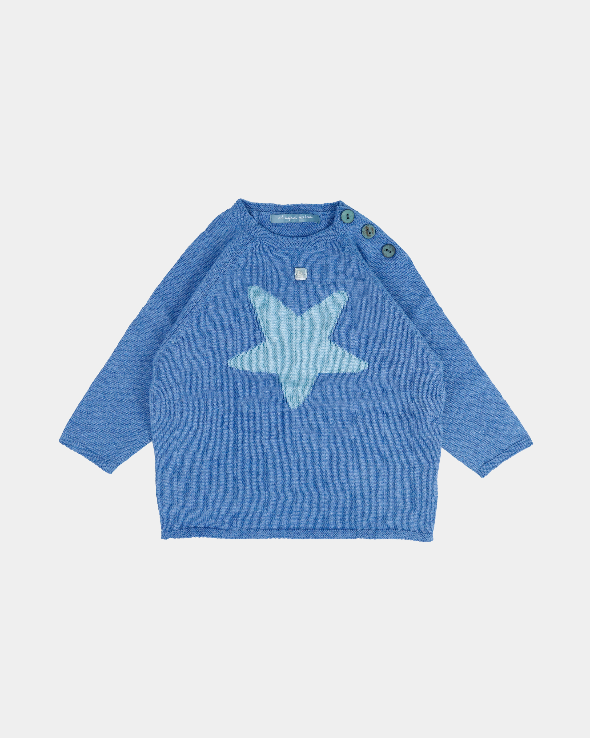 BLUE JAQUARD SWEATER