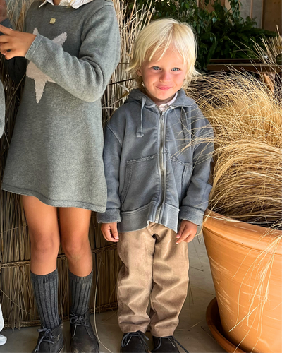 CAMEL CORDUROY RUBBER PANTS