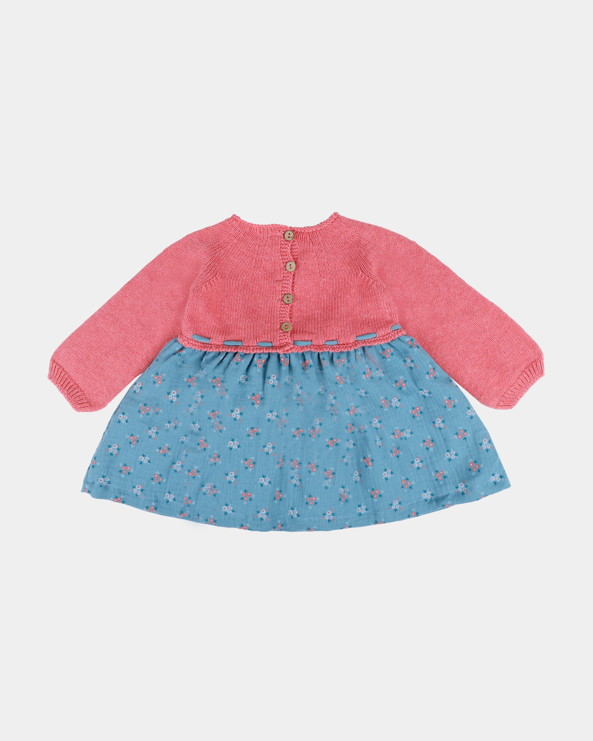 VESTIDO SUSANA  FLOR CORAL