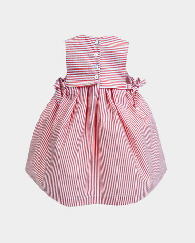 VESTIDO BEBE TELA TEX ROJO