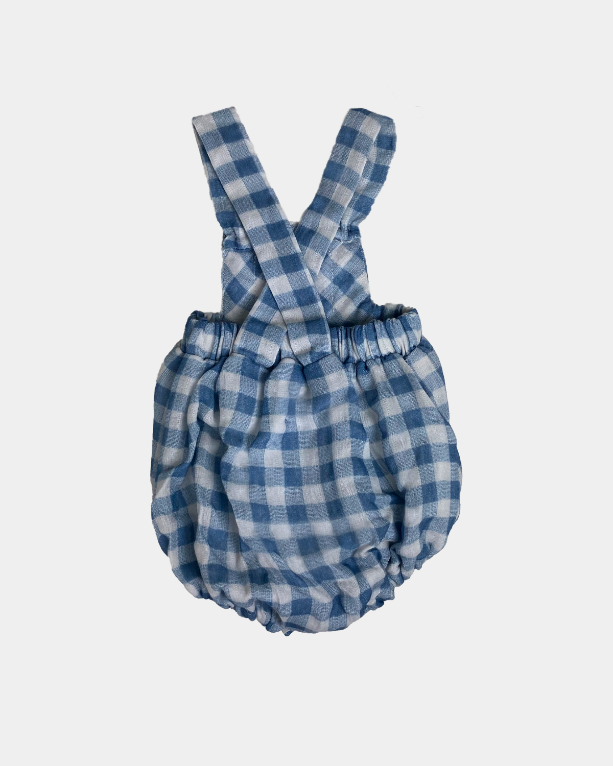 SHORT BLUE CHECK Dungarees