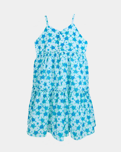 VESTIDO V. 3 VOL. TOR. AZUL